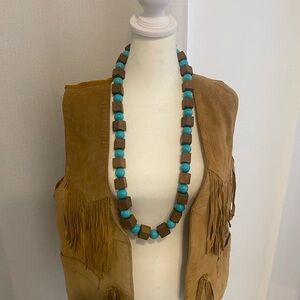 Vintage Kenneth J Lane wood and resin necklace